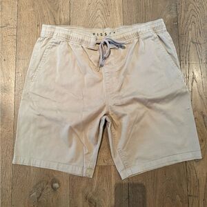 VISSLA Tan Elastic Waist Shorts